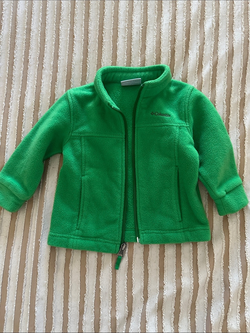 Columbia Kids Bright Green Full-Zip Fleece Jacket
